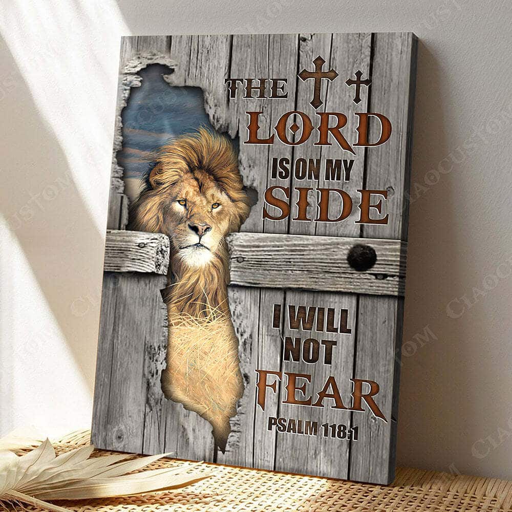 The Lord Is On My Side Christian Gift Jesus Bible Verse Scripture For Believers Canvas Print