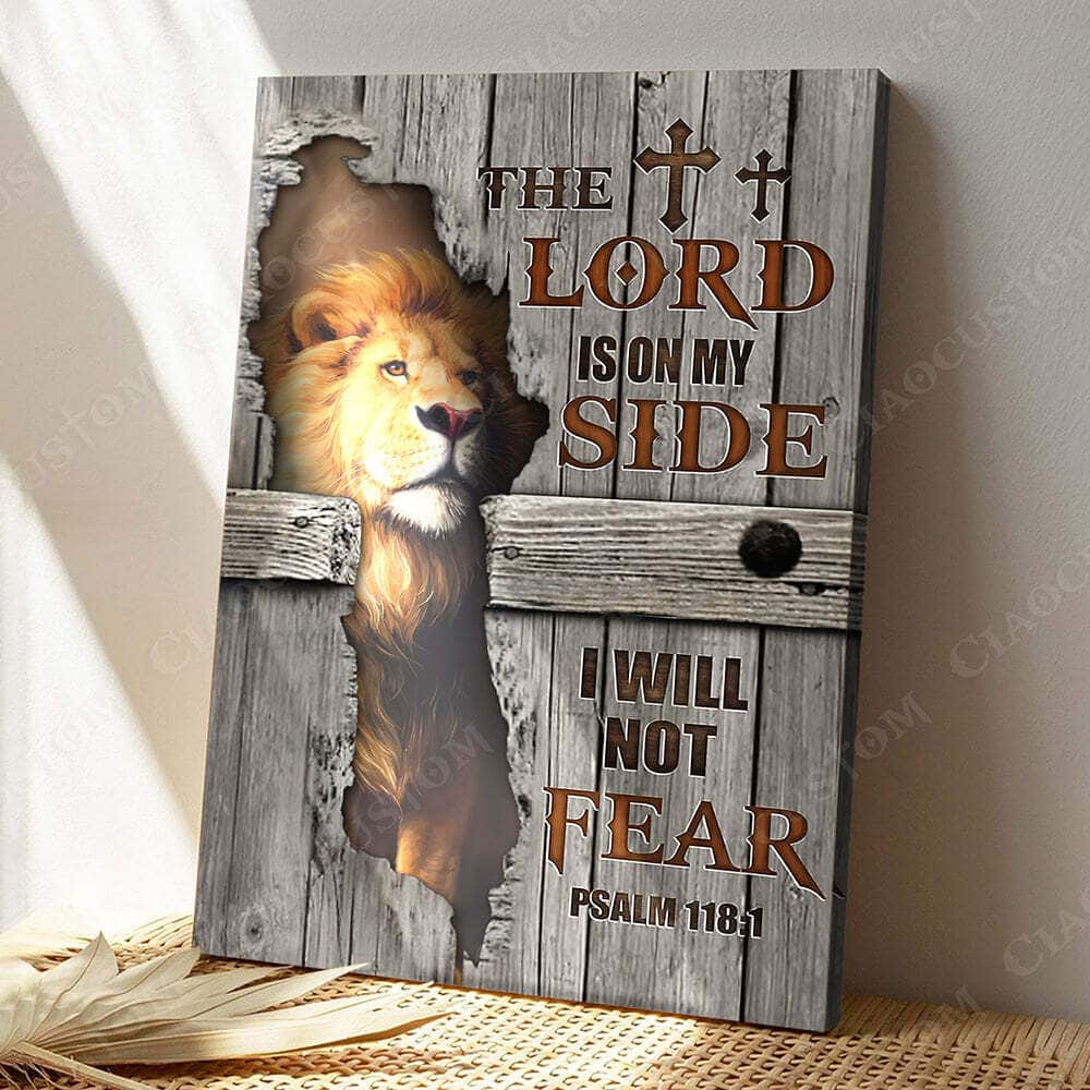The Lord Is On My Side Jesus Christian Gift Bible Verse Scripture Canvas Print
