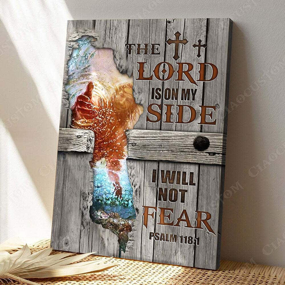 Christian Gift Jesus The Lord Is On My Side Bible Verse Scripture Canvas Print Christian Gift Jesus The Lord Is On My Side Bible Verse Scripture Canvas Print
