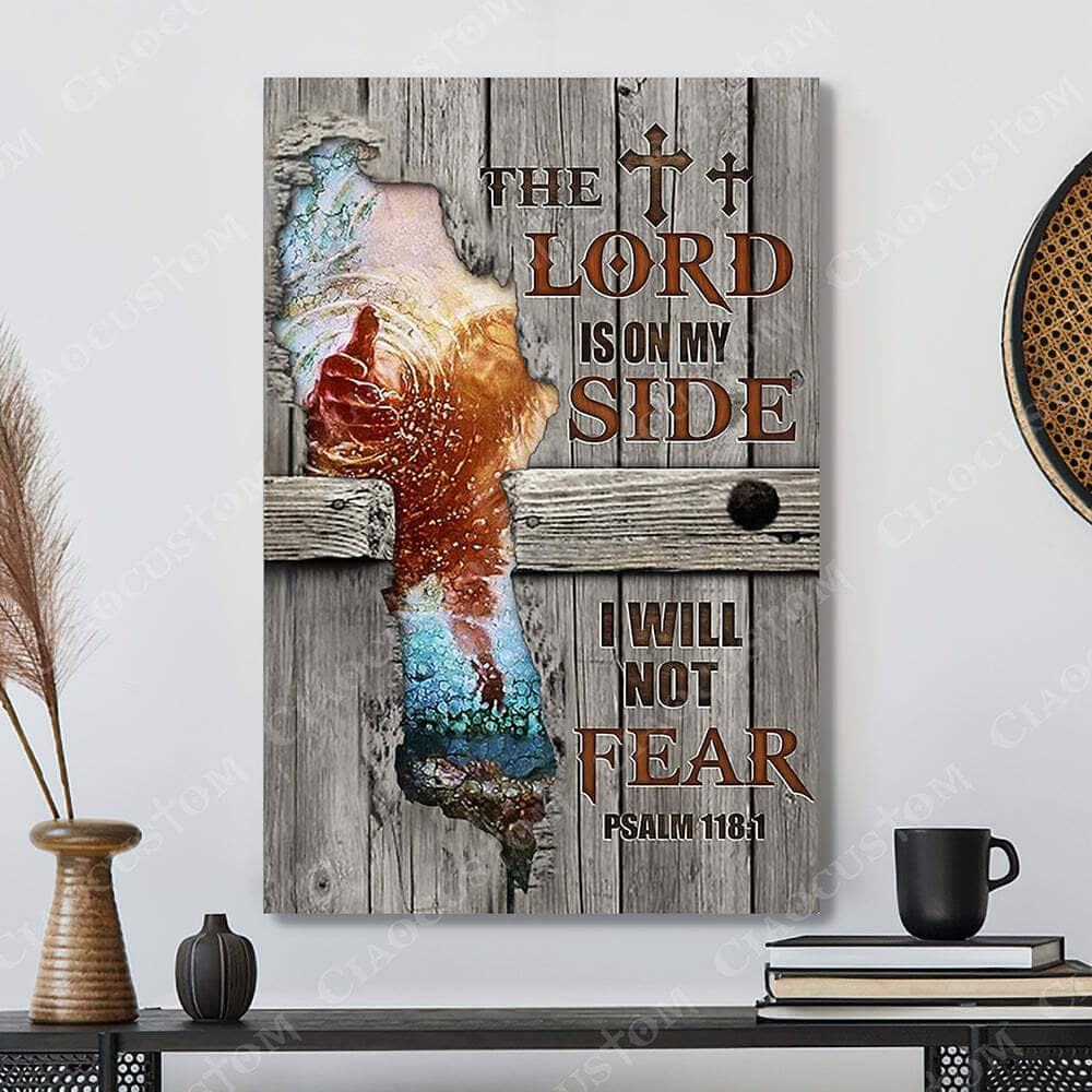 Christian Gift Jesus The Lord Is On My Side Bible Verse Scripture Canvas Print Christian Gift Jesus The Lord Is On My Side Bible Verse Scripture Canvas Print