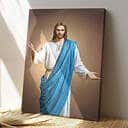 Christian Jesus Portrait Painting Jesus Christ Jesus Bible Verse Scripture Canvas Print