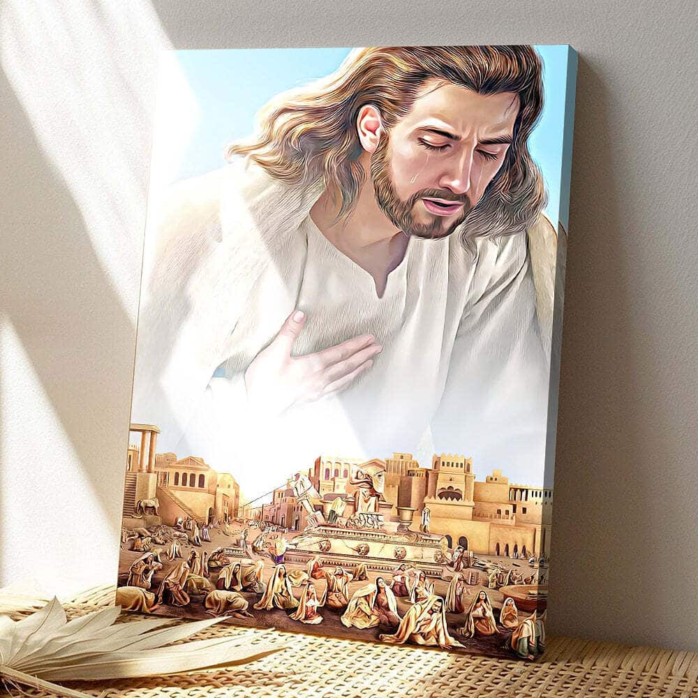 Religious Jesus Painting Jesus Christ Bible Verse Scripture Canvas Print