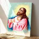 Christian Jesus Praying Painting Jesus Christ Jesus Bible Verse Scripture Canvas Print