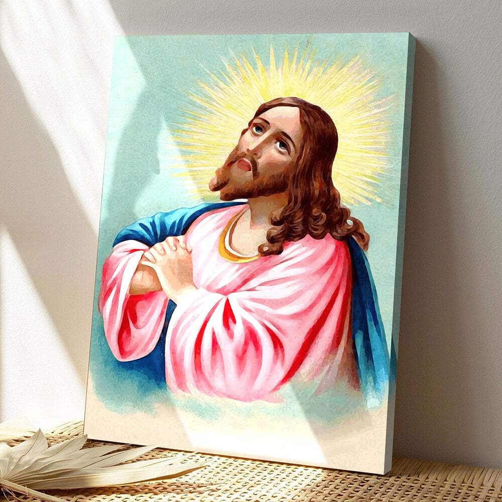 Christian Jesus Praying Painting Jesus Christ Jesus Bible Verse Scripture Canvas Print
