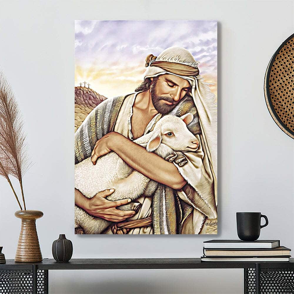Jesus Christian And Lamb Painting Jesus Christ Jesus Bible Verse Scripture Canvas Print Jesus Christian And Lamb Painting Jesus Christ Jesus Bible Verse Scripture Canvas Print