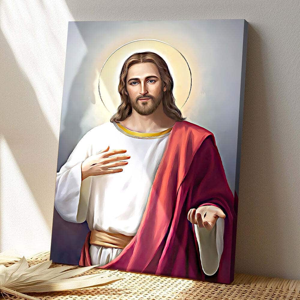 Jesus Painting Jesus Christian Jesus Bible Verse Scripture Canvas Print
