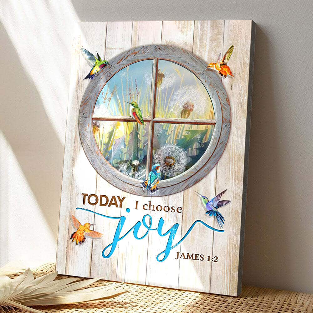 To Day I Choose Joy Birds Jesus Christ Jesus Bible Verse Scripture Canvas Print
