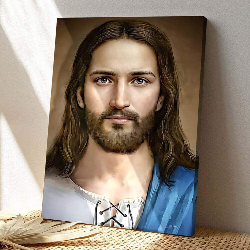 Jesus Painting Jesus Portrait Christ Jesus Bible Verse Scripture Canvas Print