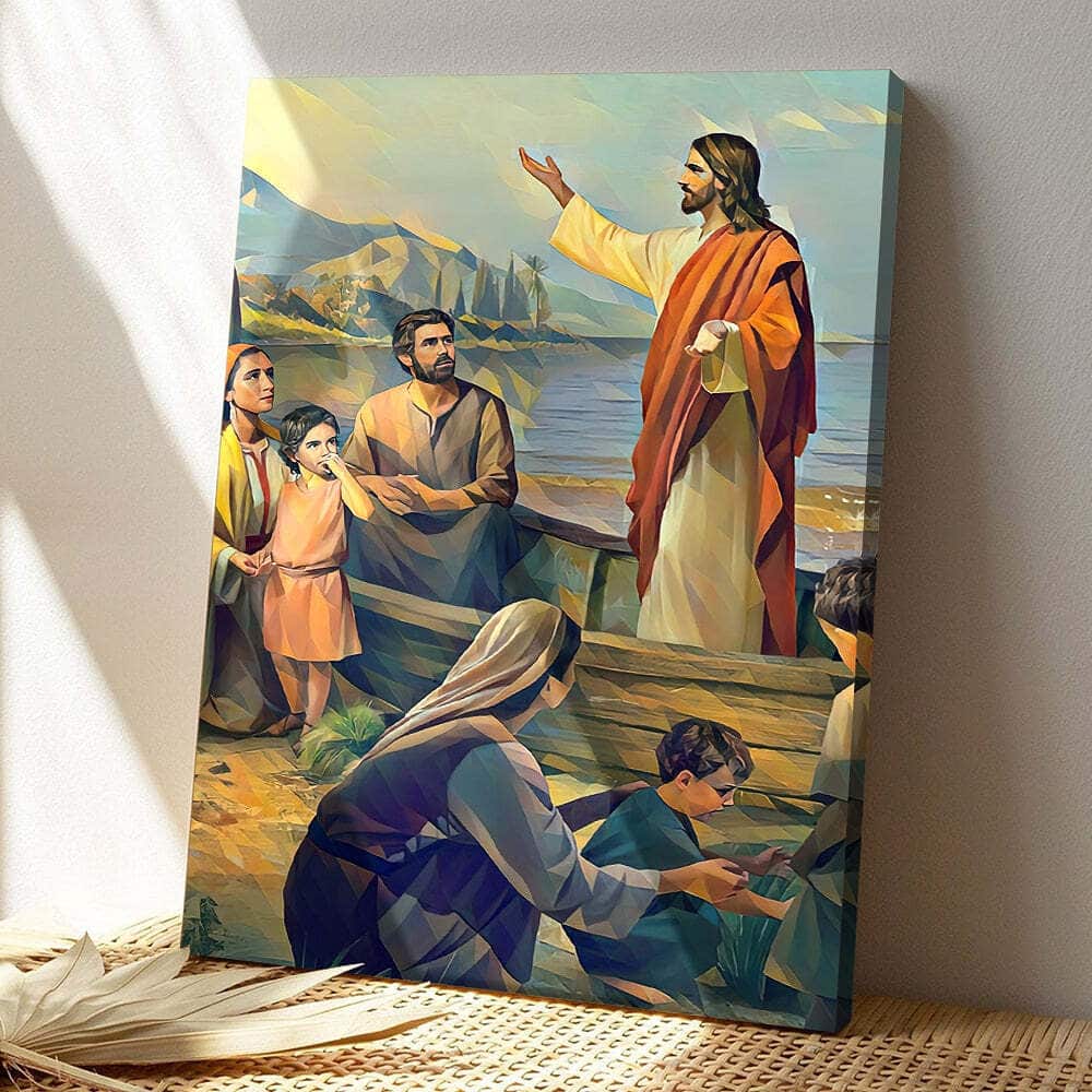 Jesus Painting Jesus Christian Bible Verse Scripture Canvas Print