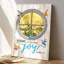 Christian To Day I Choose Joy Jesus Christ Jesus Bible Verse Scripture Flowers Canvas Print