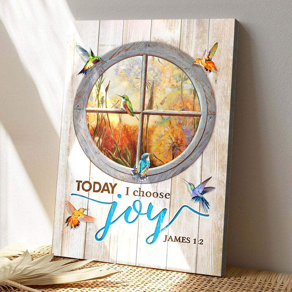 Jesus Christian To Day I Choose Joy Jesus Bible Verse Scripture Canvas Print