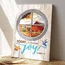 Jesus Christ To Day I Choose Joy Bible Verse Scripture Canvas Print