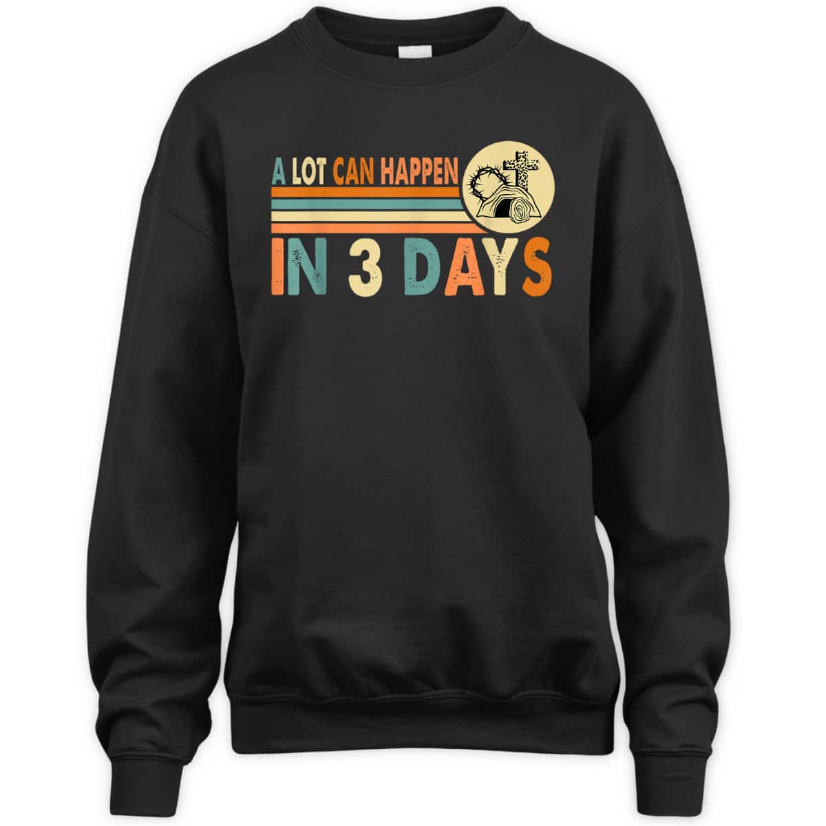 Vintage Christians Easter Day A Lot Can Happen In 3 Days T-Shirt Vintage Christians Easter Day A Lot Can Happen In 3 Days T-Shirt