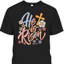 Easter Retro Groovy He Is Risen Christian Easter Day T-Shirt