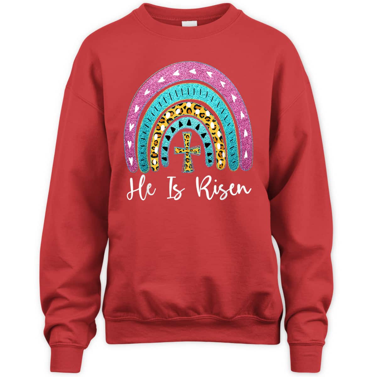 Leopard Rainbow He Is Risen Easter Day Christians Christ T-Shirt Leopard Rainbow He Is Risen Easter Day Christians Christ T-Shirt