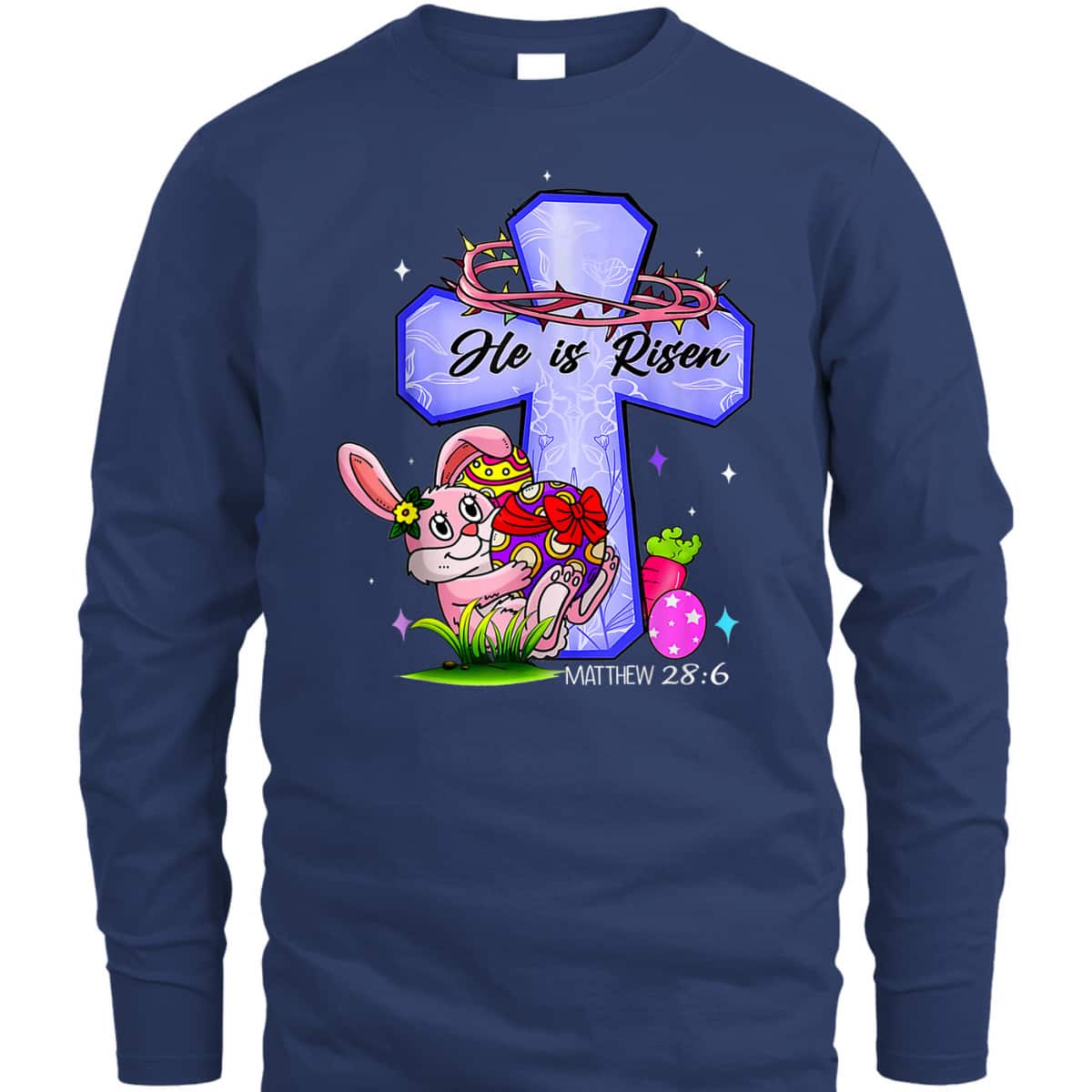 He Has Risen Matthew Christian Cross Easter Day Rabit Lovers T-Shirt He Has Risen Matthew Christian Cross Easter Day Rabit Lovers T-Shirt