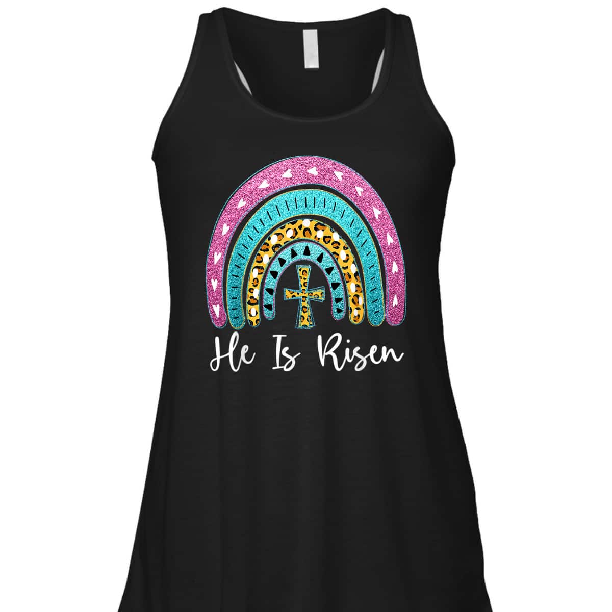 Leopard Rainbow He Is Risen Easter Day Christians Christ T-Shirt Leopard Rainbow He Is Risen Easter Day Christians Christ T-Shirt