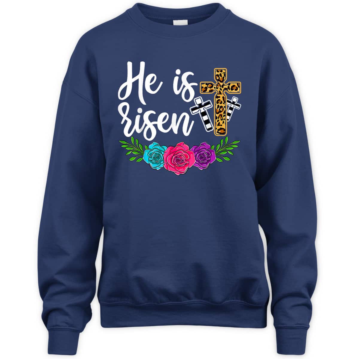 Happy Easter Day Christian Cross He Is Risen T-Shirt Happy Easter Day Christian Cross He Is Risen T-Shirt