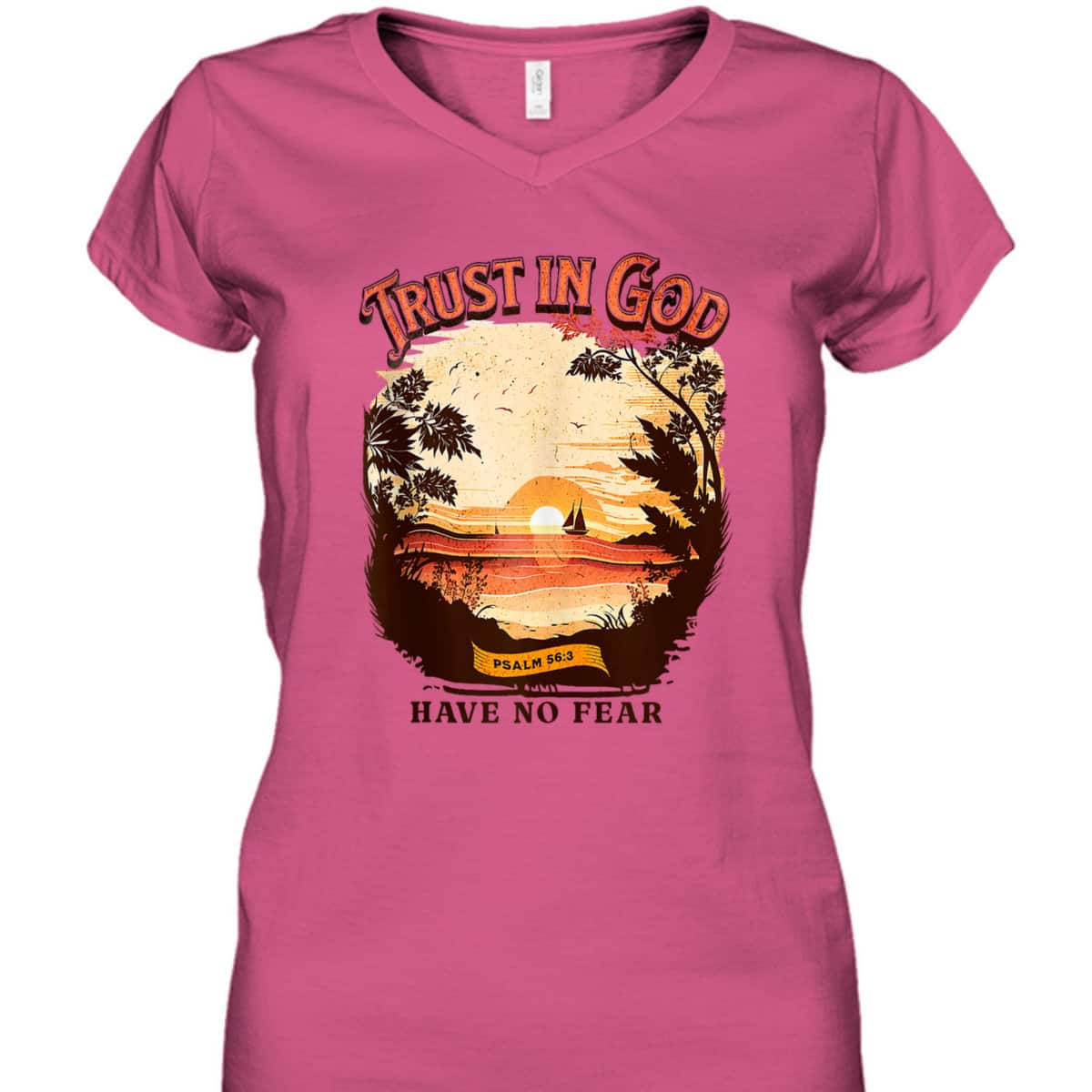 Retro Christian Boho Church Nature Trust In God Have No Fear Bible Verse T-Shirt Retro Christian Boho Church Nature Trust In God Have No Fear Bible Verse T-Shirt