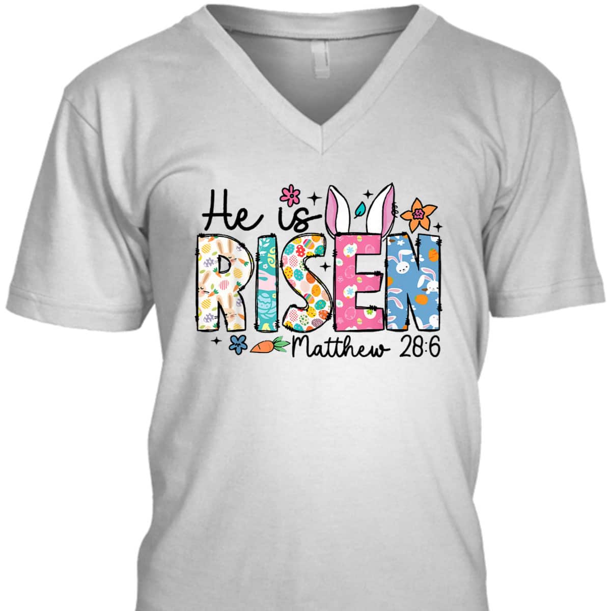 He Is Risen Jesus Christian Happy Easter Floral Wreath T-Shirt He Is Risen Jesus Christian Happy Easter Floral Wreath T-Shirt