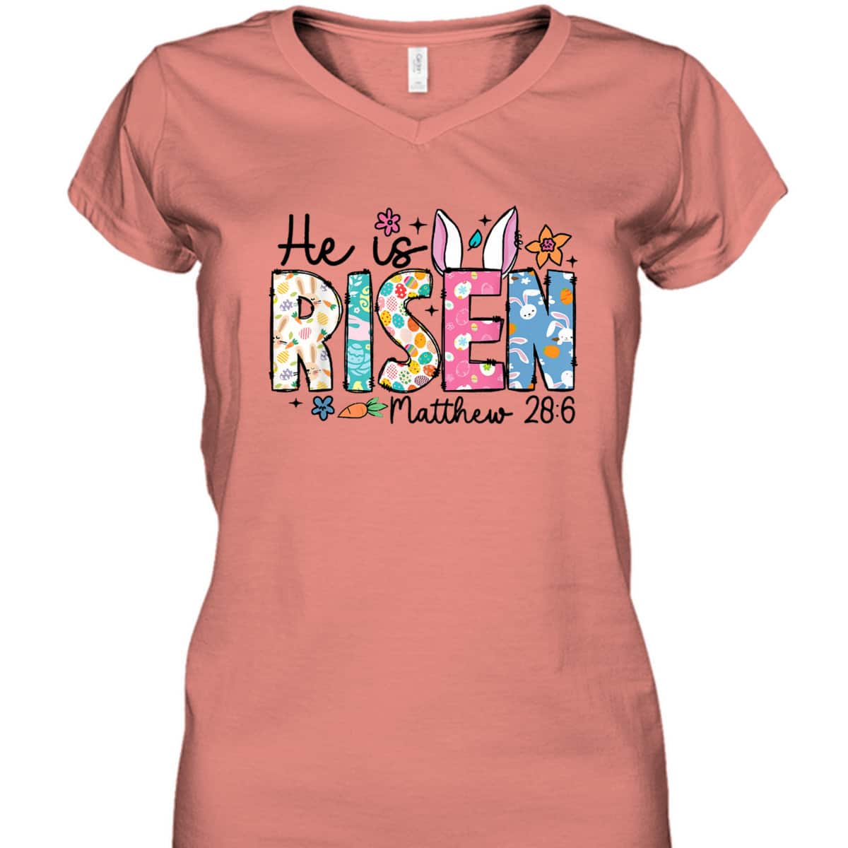 He Is Risen Jesus Christian Happy Easter Floral Wreath T-Shirt He Is Risen Jesus Christian Happy Easter Floral Wreath T-Shirt