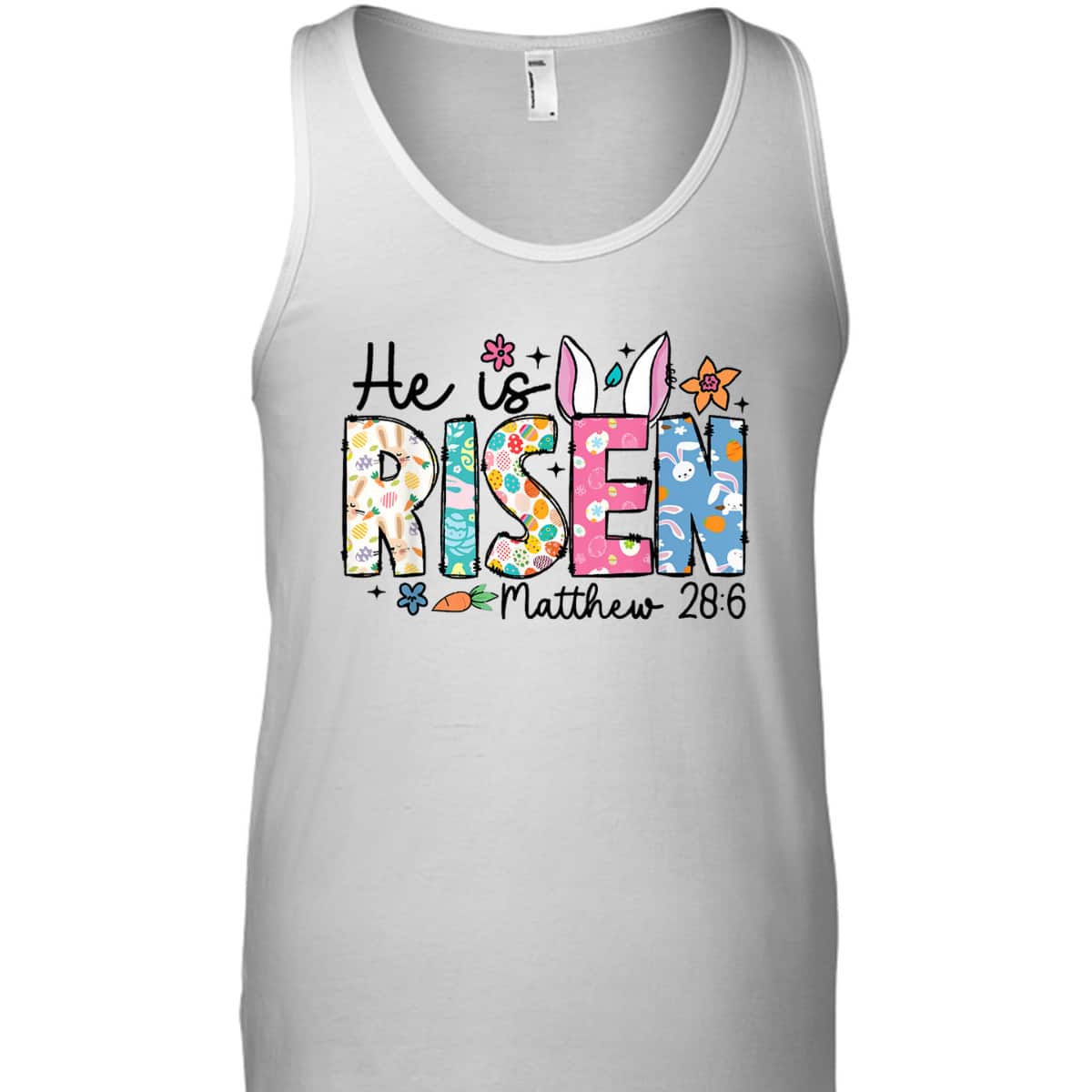 He Is Risen Jesus Christian Happy Easter Floral Wreath T-Shirt He Is Risen Jesus Christian Happy Easter Floral Wreath T-Shirt