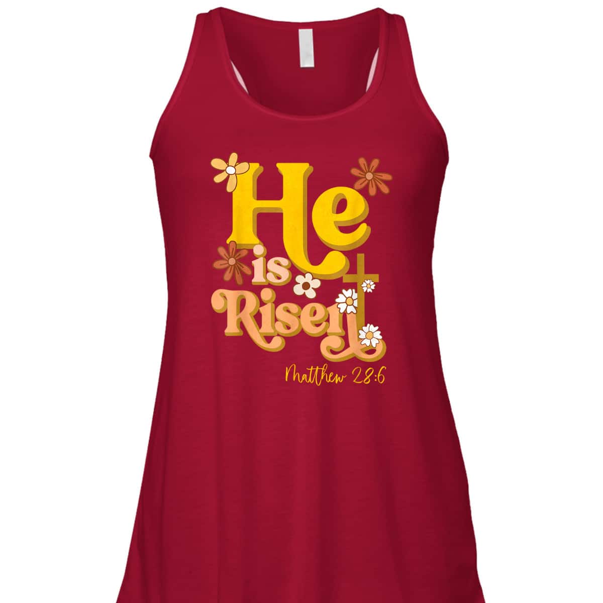 Retro Easter He Is Risen Christian Faith Groovy Floral T-Shirt Retro Easter He Is Risen Christian Faith Groovy Floral T-Shirt