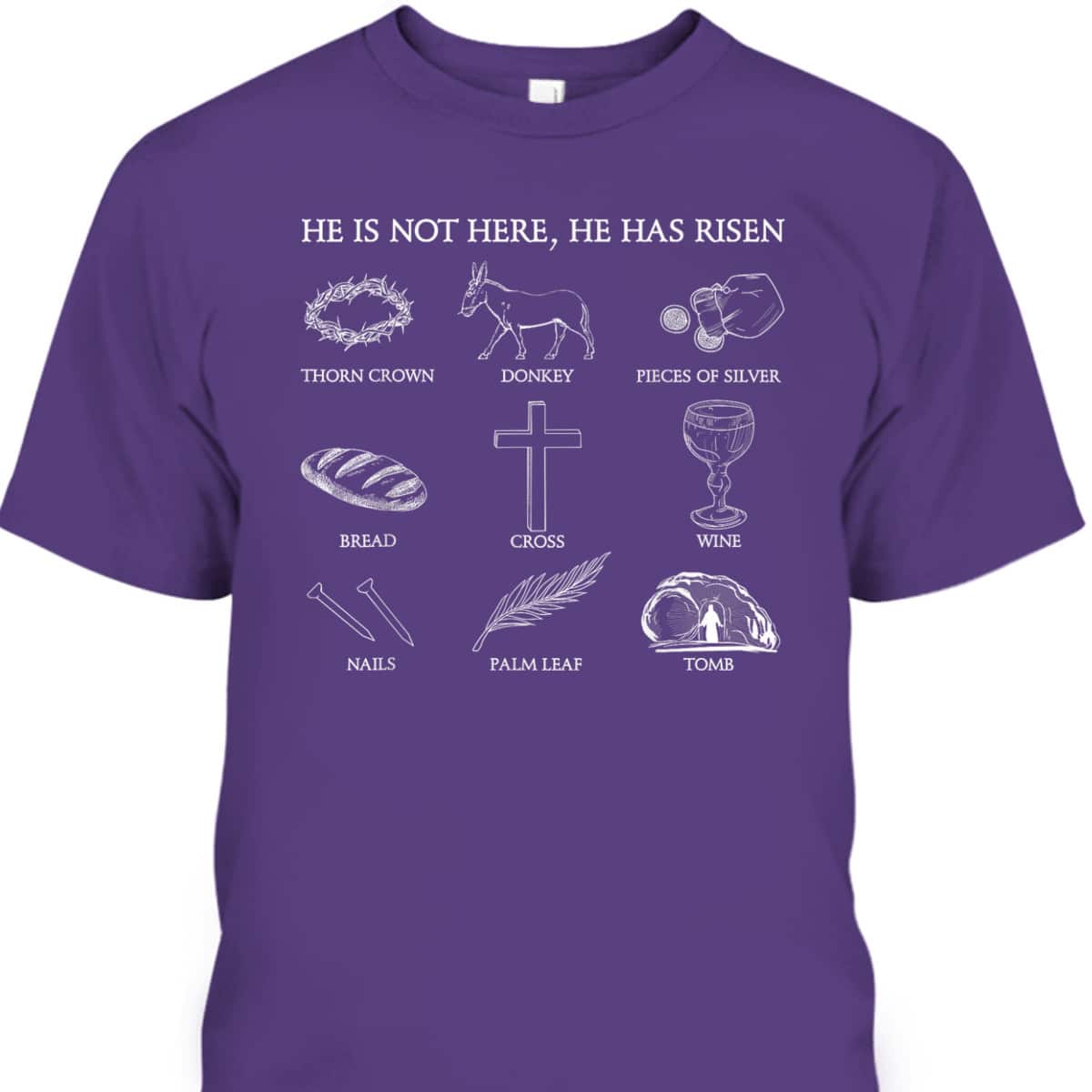 He Is Not Here He Has Risen Jesus Christian Cross Easter Day T-Shirt He Is Not Here He Has Risen Jesus Christian Cross Easter Day T-Shirt