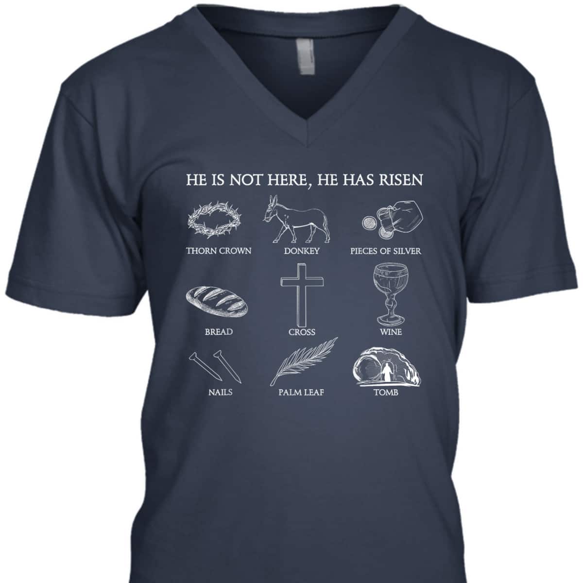 He Is Not Here He Has Risen Jesus Christian Cross Easter Day T-Shirt He Is Not Here He Has Risen Jesus Christian Cross Easter Day T-Shirt