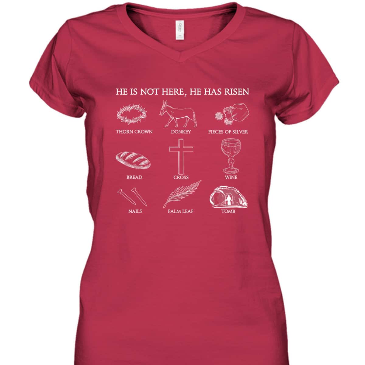 He Is Not Here He Has Risen Jesus Christian Cross Easter Day T-Shirt He Is Not Here He Has Risen Jesus Christian Cross Easter Day T-Shirt