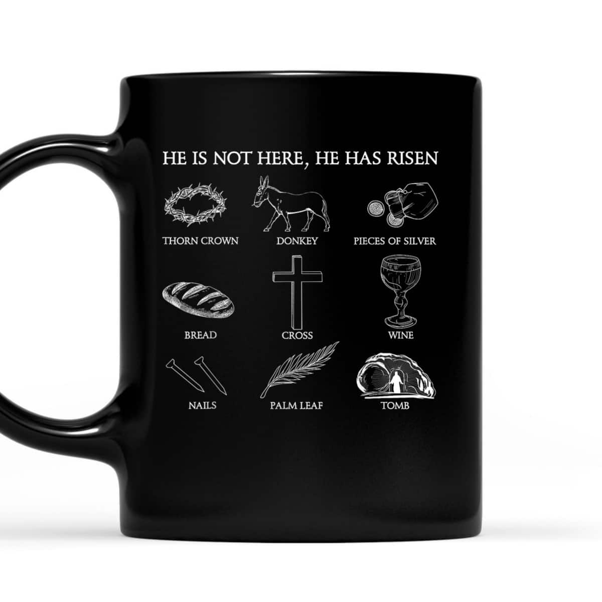 He Is Not Here He Has Risen Jesus Christian Cross Easter Day T-Shirt He Is Not Here He Has Risen Jesus Christian Cross Easter Day T-Shirt