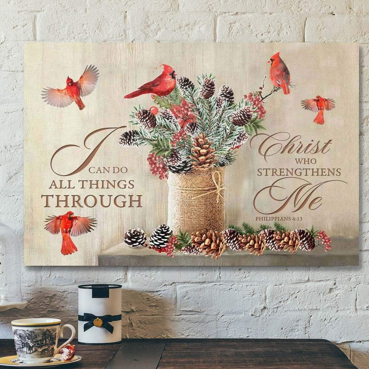 God Jesus I Can Do All Things Through Christ Christmas Christian Christmas Canvas Wall Art God Jesus I Can Do All Things Through Christ Christmas Christian Christmas Canvas Wall Art