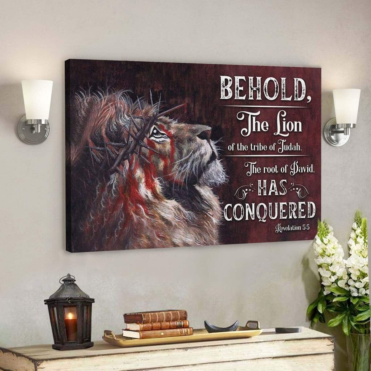 God Jesus Revelation 55 Behold The Lion Of The Tribe Of Judah Canvas ...