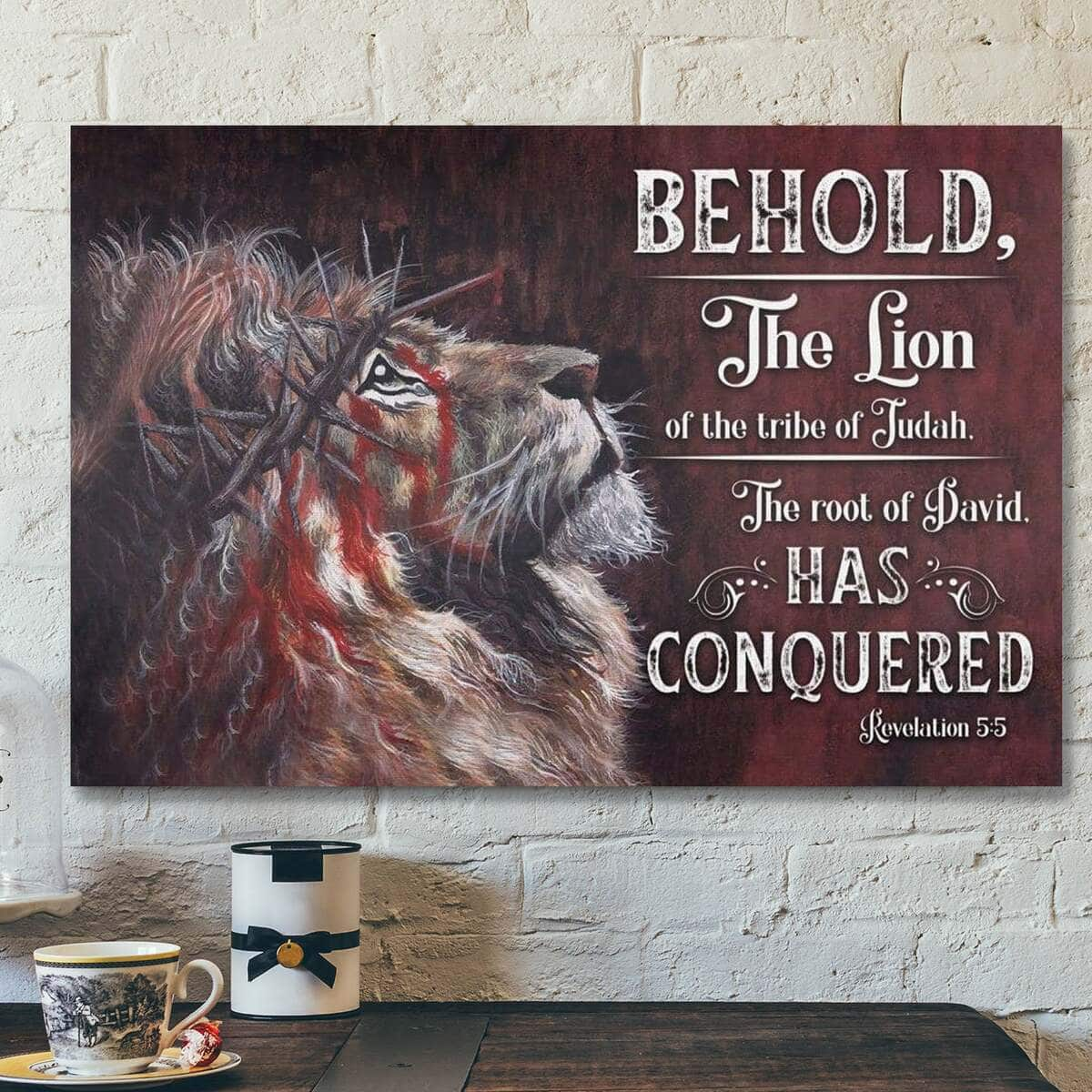 God Jesus Revelation 55 Behold The Lion Of The Tribe Of Judah Canvas ...