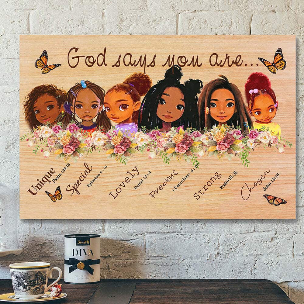 Christian Scripture God Say You Are Baby Girl Canvas Wall Art Christian Scripture God Say You Are Baby Girl Canvas Wall Art