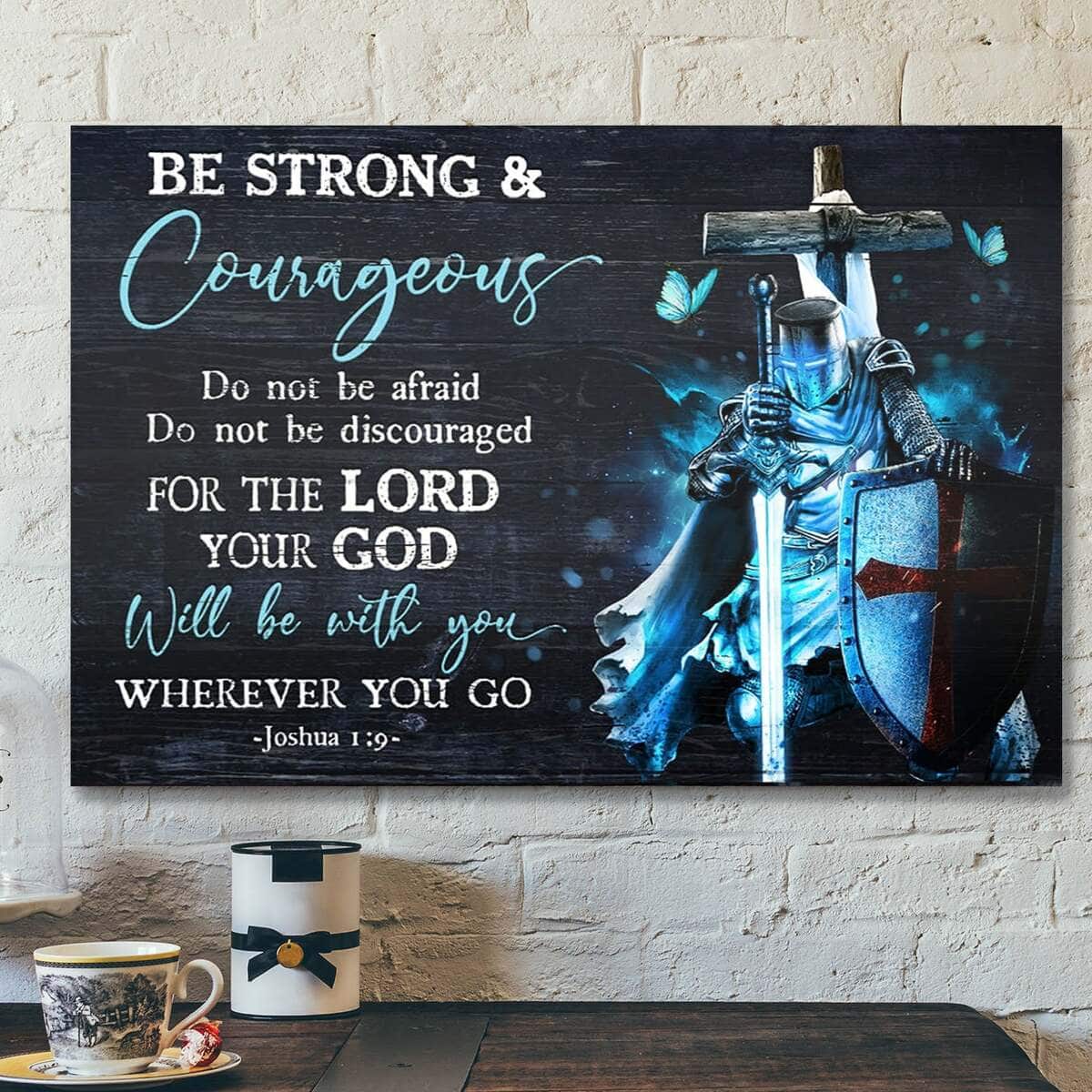Jesus God Warrior And Wooden Cross Your God Will Be With You Wherever You Go Canvas Wall Art Jesus God Warrior And Wooden Cross Your God Will Be With You Wherever You Go Canvas Wall Art