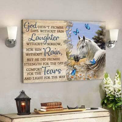 God Jesus Didn't Promise Days Without Pain Canvas Wall Art God Jesus Didn't Promise Days Without Pain Canvas Wall Art