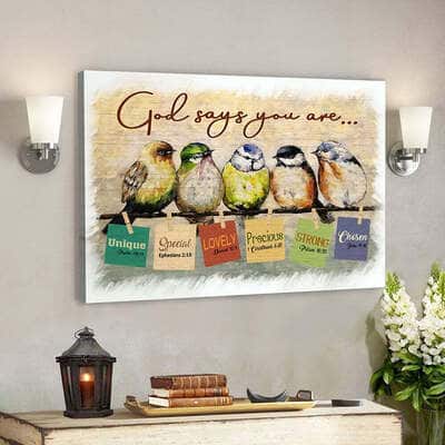 Jesus Christian God Says You Are Sparrow Bible Verse Canvas Wall Art