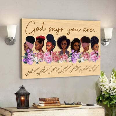 Scripture Bible Verse Jesus God Say You Are Christian Bible Verse Canvas Wall Art