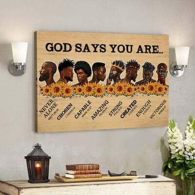 Jesus Scripture God Says You Are Bible Verse Canvas Wall Art