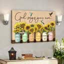 Christian Bible Verse Jesus God Says You Are Flower Bird Canvas Wall Art