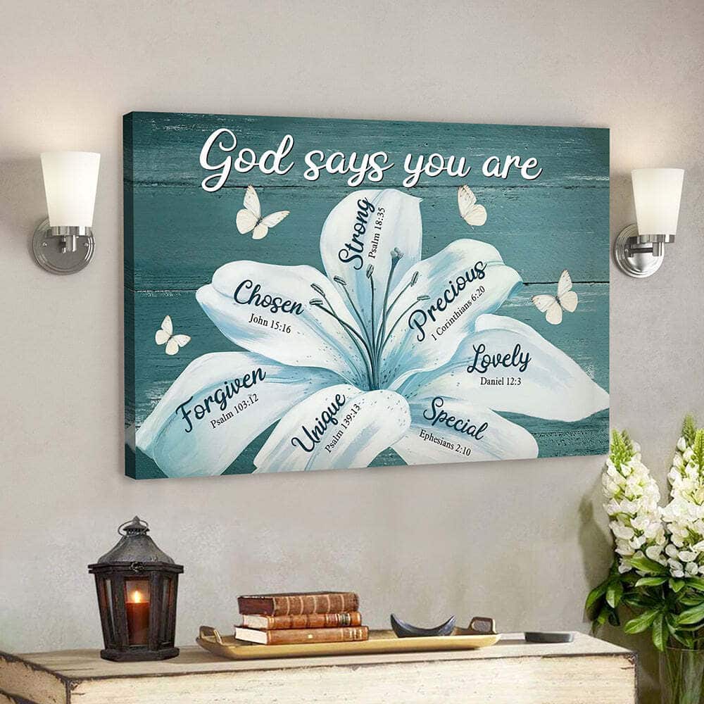 God Bible Verse Scripture God Says You Are Strong Canvas Wall Art God Bible Verse Scripture God Says You Are Strong Canvas Wall Art