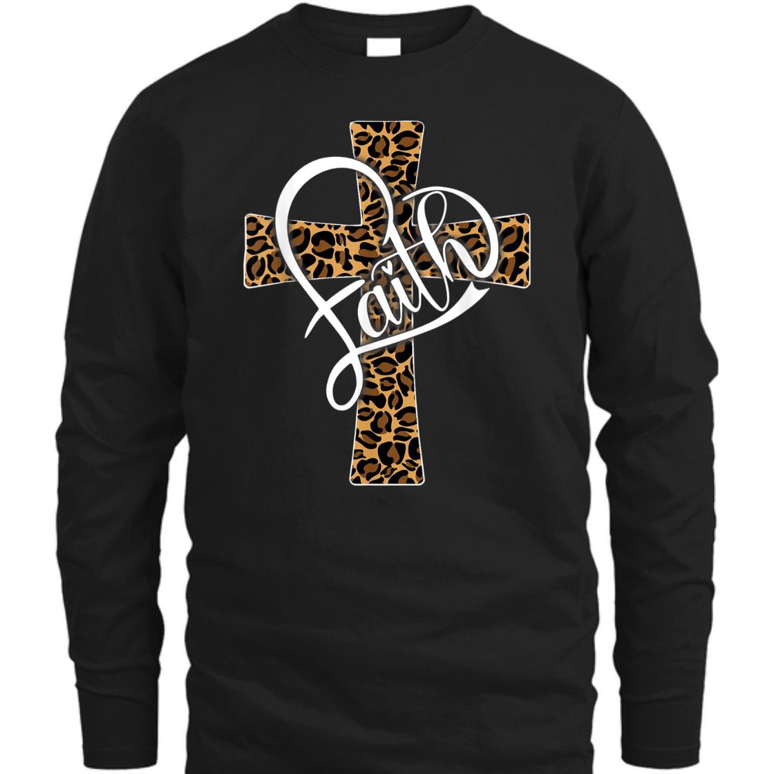 Faith With Leopard Cheetah Christian Cross Perfect T-Shirt For Believers Faith With Leopard Cheetah Christian Cross Perfect T-Shirt For Believers