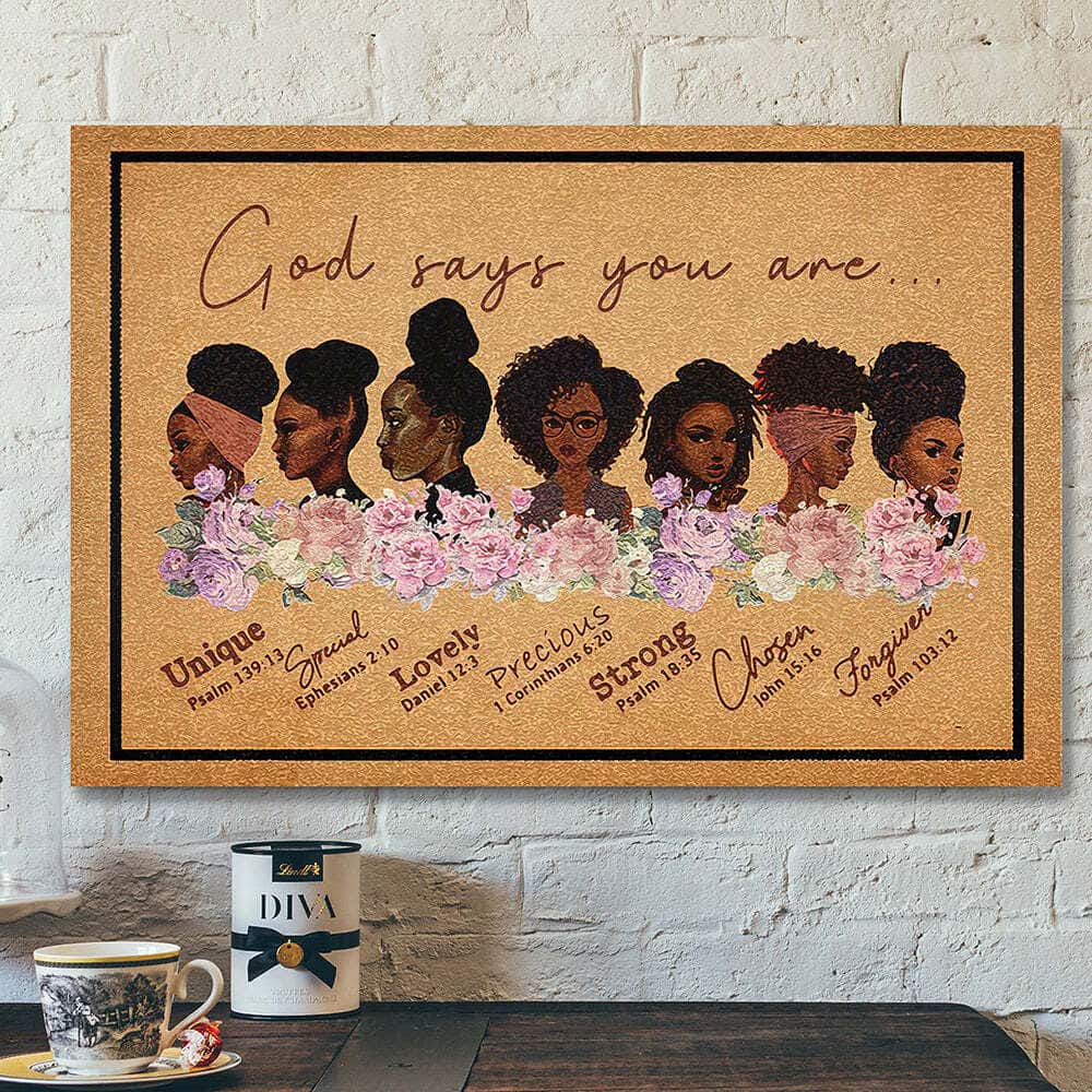 Jesus Bible Verse God Says You Are Unique Special Lovely Precious Strong Chosen Forgiven Canvas Wall Art Jesus Bible Verse God Says You Are Unique Special Lovely Precious Strong Chosen Forgiven Canvas Wall Art