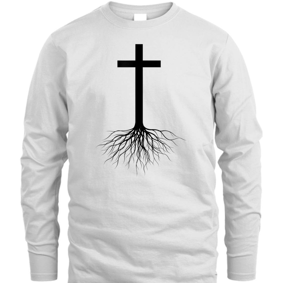Jesus Cross Rooted In Christ Perfect T-Shirt For Christ Lovers