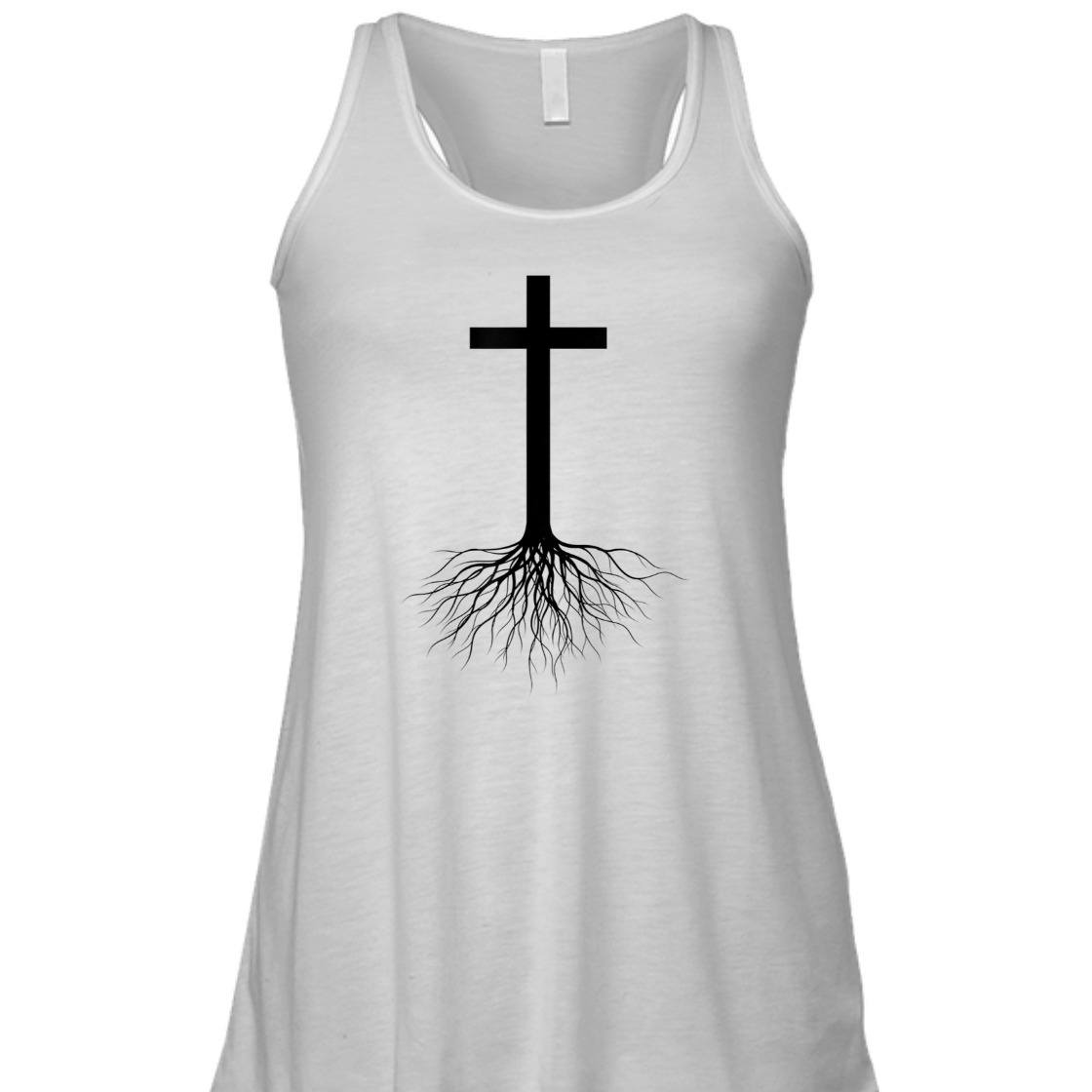 Jesus Cross Rooted In Christ Perfect T-Shirt For Christ Lovers