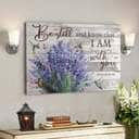 Bible Verse Bellflowers And Hummingbird Be Still And Know That I Am With You Canvas Wall Art
