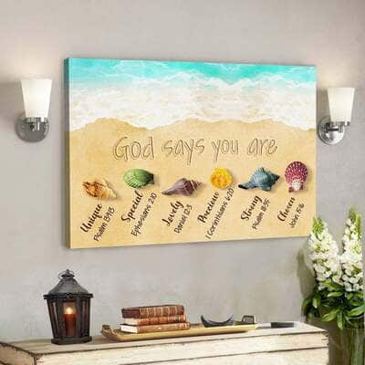 God Bible Verse God Says You Are Lovely Beautiful Christian Scripture Canvas Wall Art