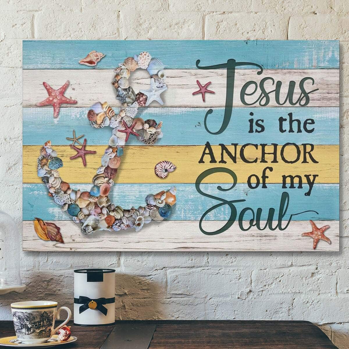 Bible Verse Jesus Is The Anchor Of My Soul Seashell Anchor Scripture ...