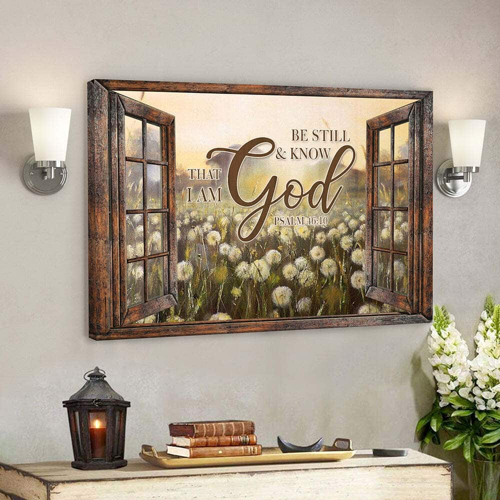 Bible Verse Jesus Be Still And Know That I Am God Canvas Wall Art